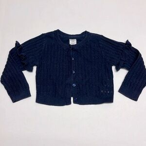 Baby Gap Navy Blue Long-sleeve Knit Cardigan Toddler Girls, Size 18-24M